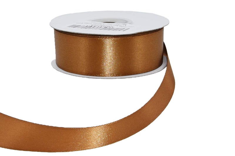 IHKFILAN Double Face Satin Ribbon 1Inchx25Yards Double Sided Solid Polyester Ribbon for Gift Wrapping Party Hair Braids Bow Baby Shower Decoration Floral Arrangement Craft Supplies,Golden Brown - Image 3